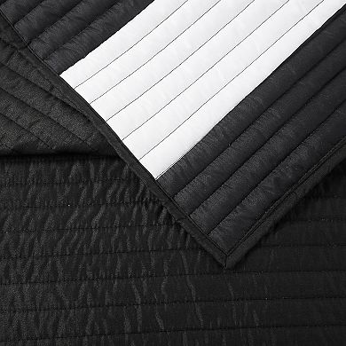 Urban Playground Lavelle Black White Quilt Set with Shams