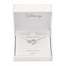 Disney The Little Mermaid Two Tone Sterling Silver Diamond Accent Heart & Shell Necklace