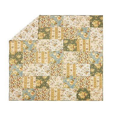 Modern Heirloom Floral Patch Quilt Set with Shams