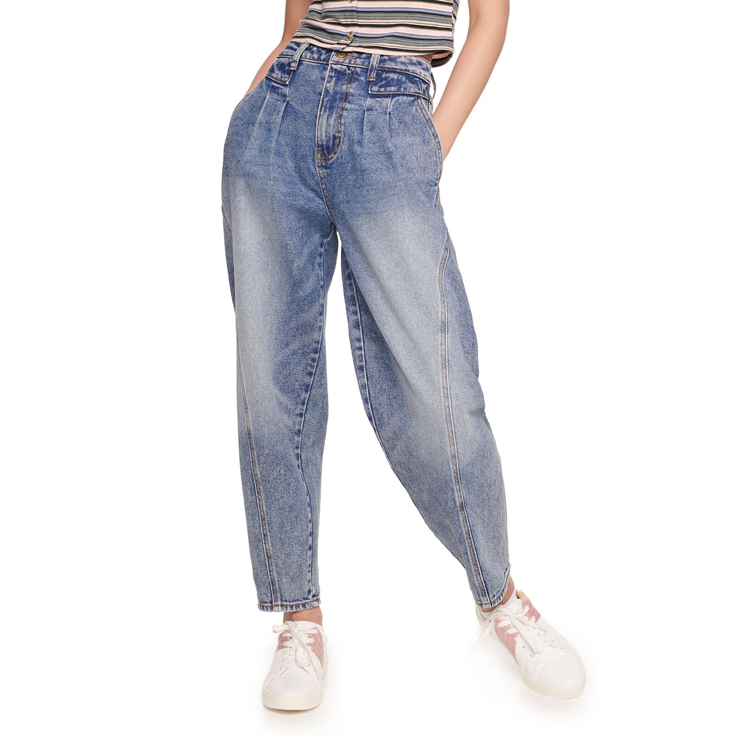 denim balloon pants