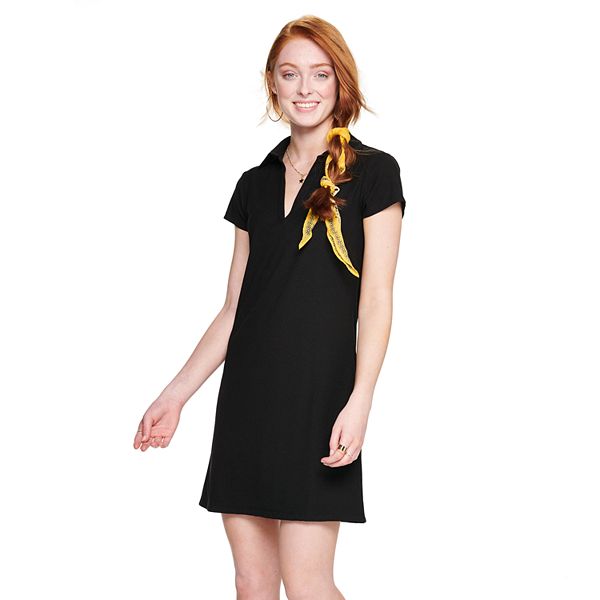 Juniors' SO® Short Sleeve Ribbed Knit Polo Dress