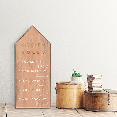 Prinz Kitchen Rules Plaque Wall Decor