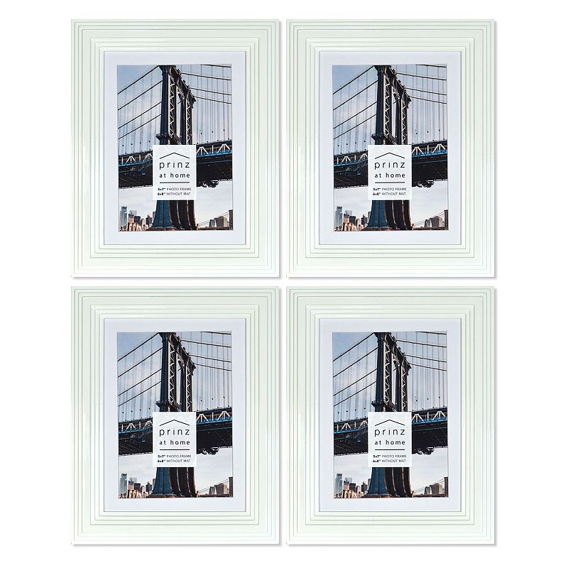 Prinz Matted 5 x 7 Midtown Picture Frame, White