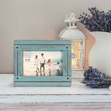 Prinz 4-pack Coastal Blue Distressed 4" x 6" Homestead Picture Frames