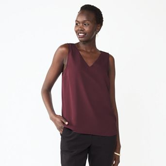 Women's Petite Nine West V-Neck Tank Top