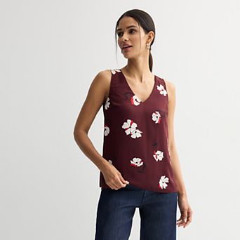 Women's Petite Nine West V-Neck Tank Top