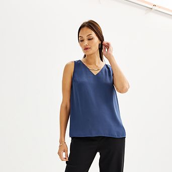 Women's Petite Nine West V-Neck Tank Top