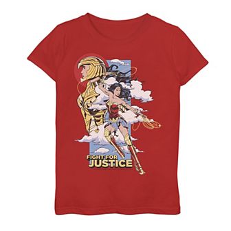 Girls 7-16 DC Comics Wonder Woman 1984 Fight For Justice Portrait Graphic Tee