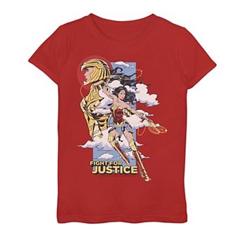 Girls 7-16 DC Comics Wonder Woman 1984 Fight For Justice Portrait Graphic Tee