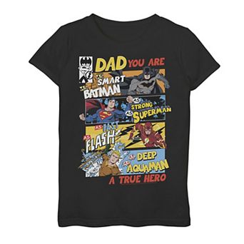 Girls 7-16 Justice League Dad Graphic Tee