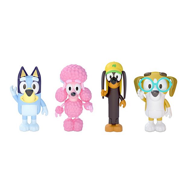 Bluey and Friends 4-Pack Figure Set