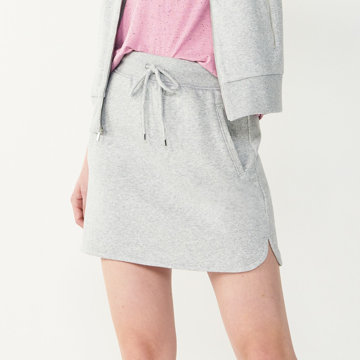 grey fleece skirt