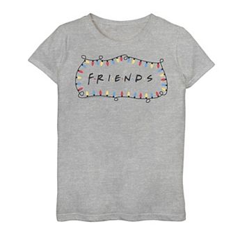 Girls 7-16 Friends Christmas Lights Logo Surround Graphic Tee