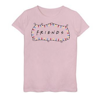 Girls 7-16 Friends Christmas Lights Logo Surround Graphic Tee
