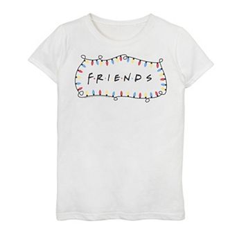 Girls 7-16 Friends Christmas Lights Logo Surround Graphic Tee
