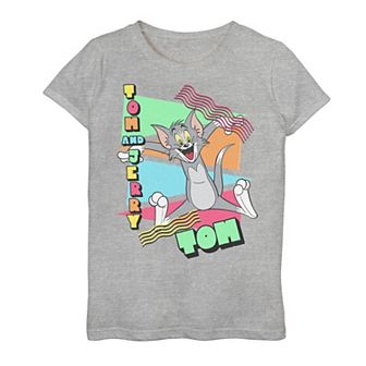 Girls 7-16 Tom & Jerry 90S Triangle Graphic Tee