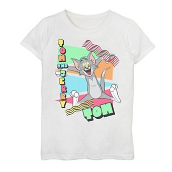 Girls 7-16 Tom & Jerry 90S Triangle Graphic Tee