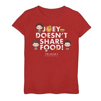 Girls 7-16 Friends Chibi Joey Doesn't Share Food Graphic Tee