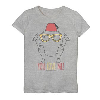Girls 7-16 Friends Turkey You Love Me Graphic Tee