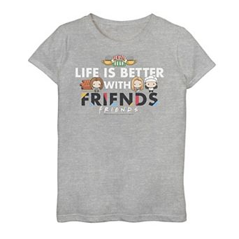 Girls 7-16 Friends Chibi Life Is Better With Friends Graphic Tee