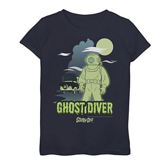 Girls 7-16 Scooby-Doo A Clue For Scooby -Doo Ghost Diver Portrait Graphic Tee