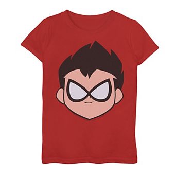 Girls 7-16 DC Comics Graphic Teen Titans Go! Robin Big Face Graphic Tee
