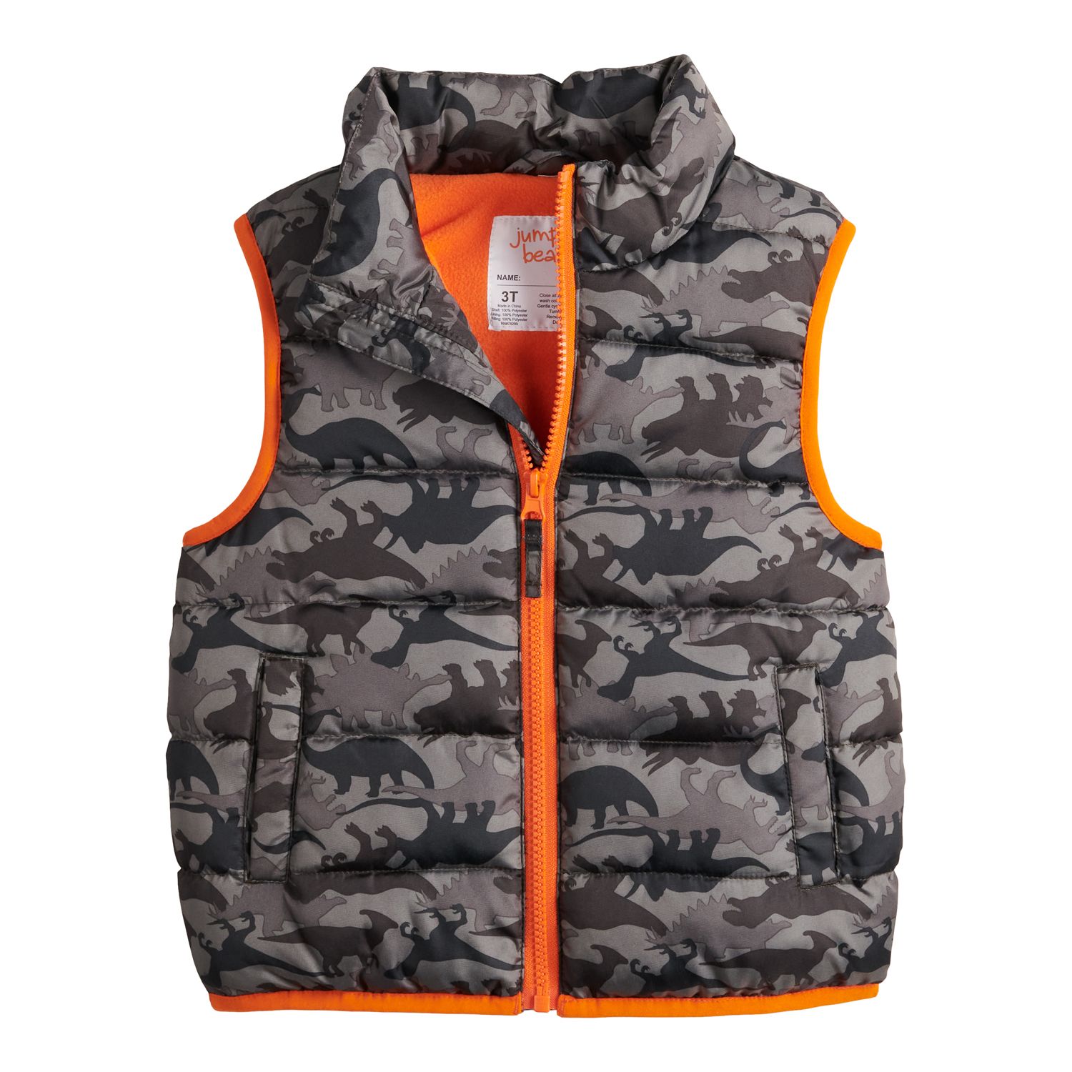 camouflage puffer vest