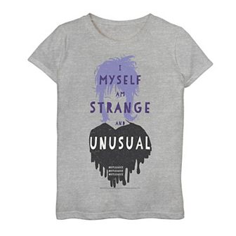 Girls 7-16 Beetlejuice Lydia Strange And Unusual Text Poster Graphic Tee