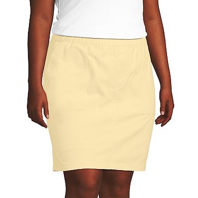 Plus Size Lands' End Pull On Chino Skort