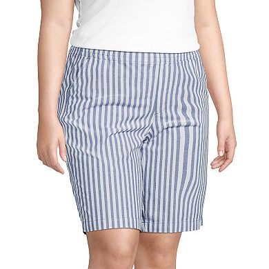 Plus Size Lands' End Pull-On Chino Bermuda Shorts