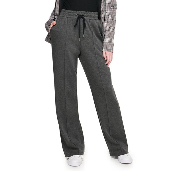 Juniors' SO® Seam Front Wide Leg Sweatpants