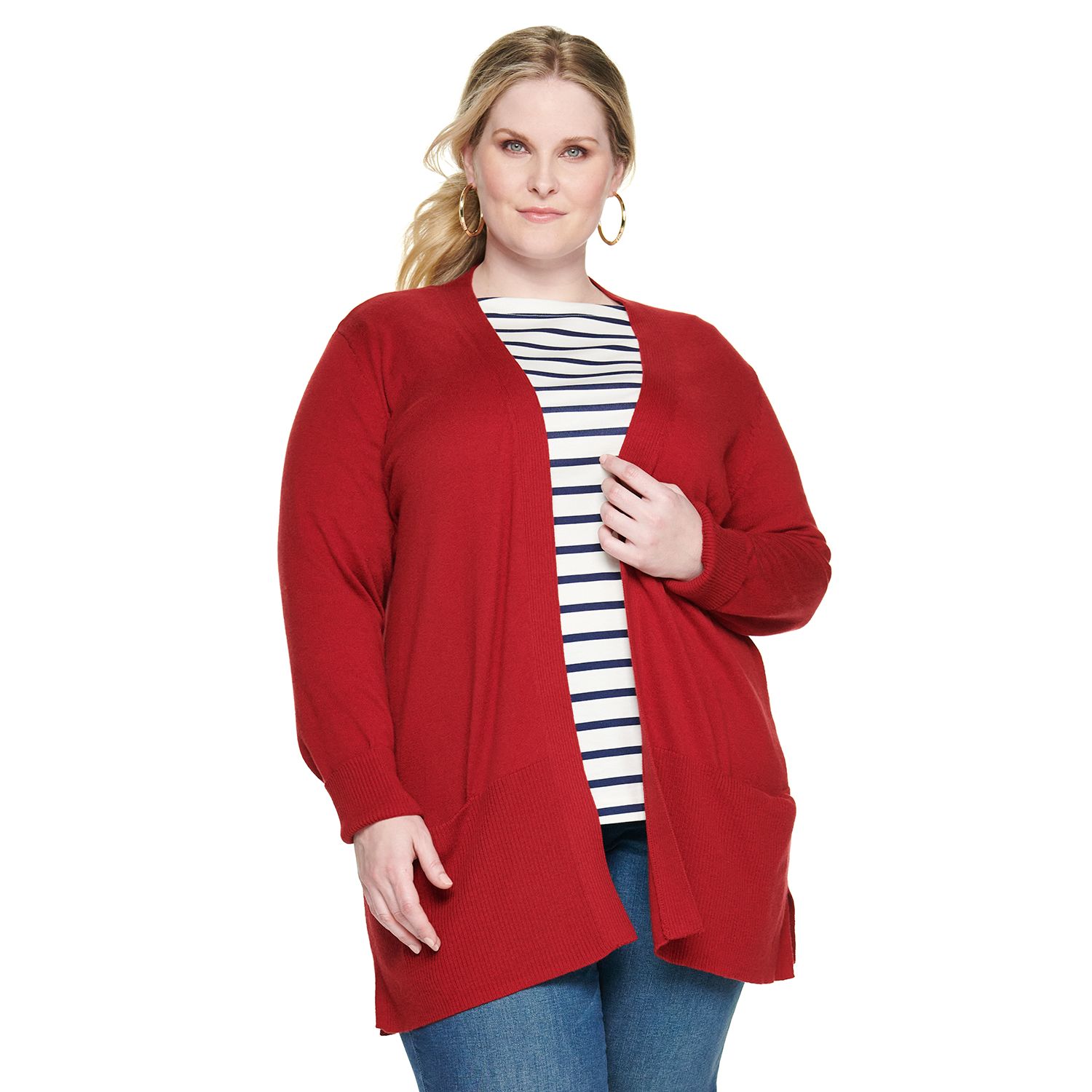 Women S Red Cardigan Sweaters Add A Layer Of Style To Your Look Kohl S