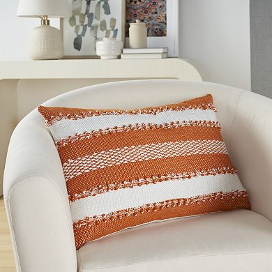 Mina Victory Woven Stripes & Dots Indoor Outdoor Throw Pillow