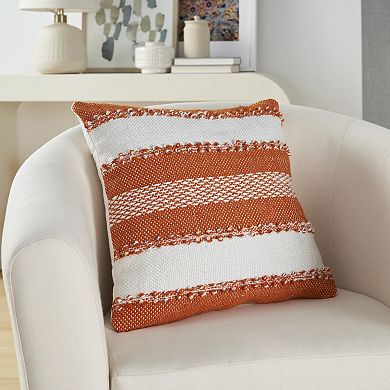 Mina Victory Woven Stripes & Dots Indoor Outdoor Throw Pillow