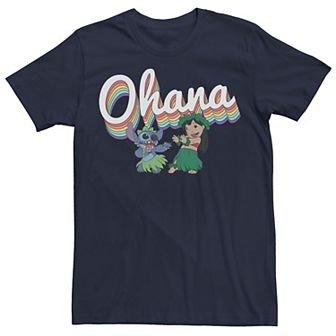 Disney's Lilo & Stitch Big & Tall Ohana Rainbow Graphic Tee