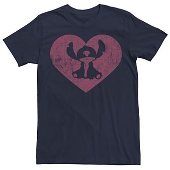 Big & Tall Disney Lilo & Stitch Valentine's Day Heart Stitch Tee