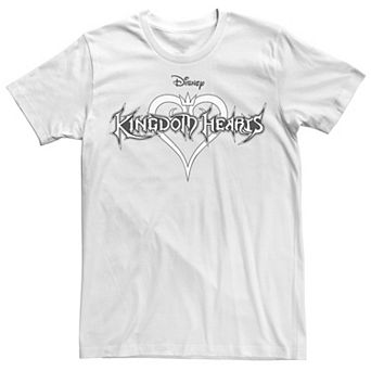 Big & Tall Disney Kingdom Hearts White Logo Tee