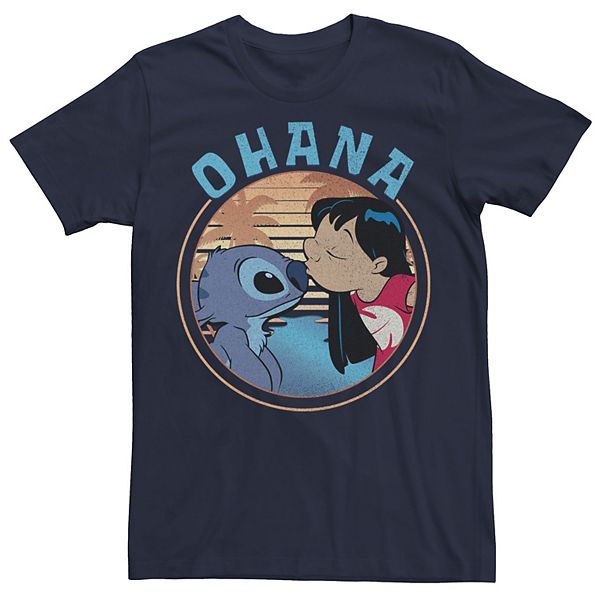 Big Tall Disney Lilo Stitch Ohana Portrait Tee