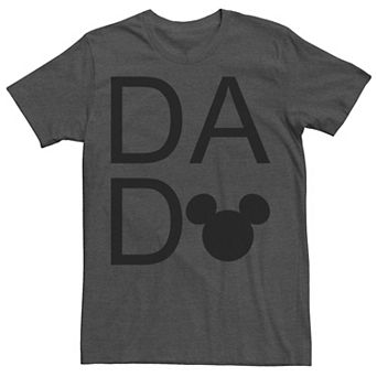 Big & Tall Disney Mickey Mouse Dad Letter Stack Logo Tee
