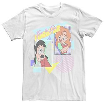Big & Tall Disney A Goofy Movie Max & Roxanne Eye To Eye Forever '80s Poster Tee