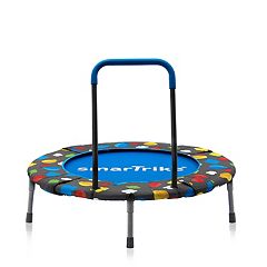 SereneLife 36 Inch Adults Kids Indoor Home Gym Outdoor Sports Exercise  Fitness Trampoline with Handlebar and Padded Frame Cover