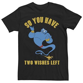 Big & Tall Disney Aladdin Genie "So You Have Two Wishes Left" Tee