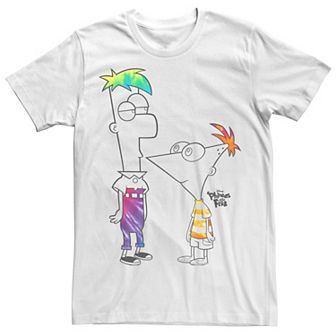 Big & Tall Disney Phineas And Ferb Boys Of Tie Dye Tee