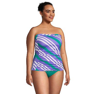 Plus Size Lands' End UPF 50 Bandeau Tankini Top