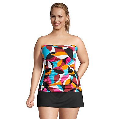 Plus Size Lands' End UPF 50 Bandeau Tankini Top