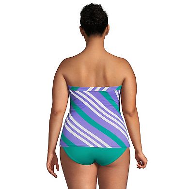 Plus Size Lands' End UPF 50 Bandeau Tankini Top