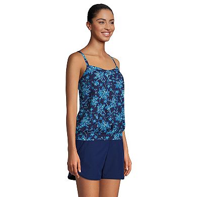 Women's Lands' End Mastectomy Blouson Tankini Top