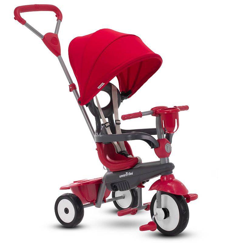 smarTrike Breeze Plus Kids 4-in-1 Tricycle Push Bike Ride-On Toy, Red