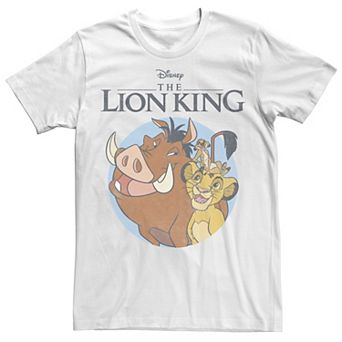 Big & Tall Disney The Lion King Timon Pumbaa & Simba Portrait Logo Tee