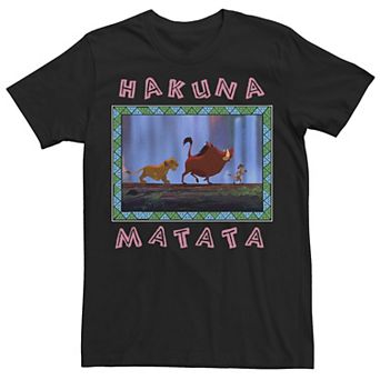 Disney's The Lion King Big & Tall Hakuna Matata Pattern Square Tee